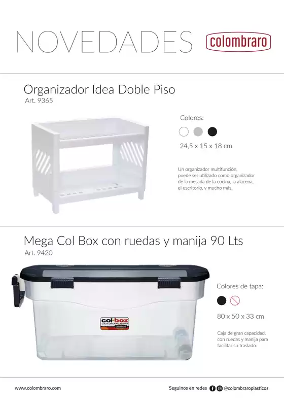 Catálogo de novedades