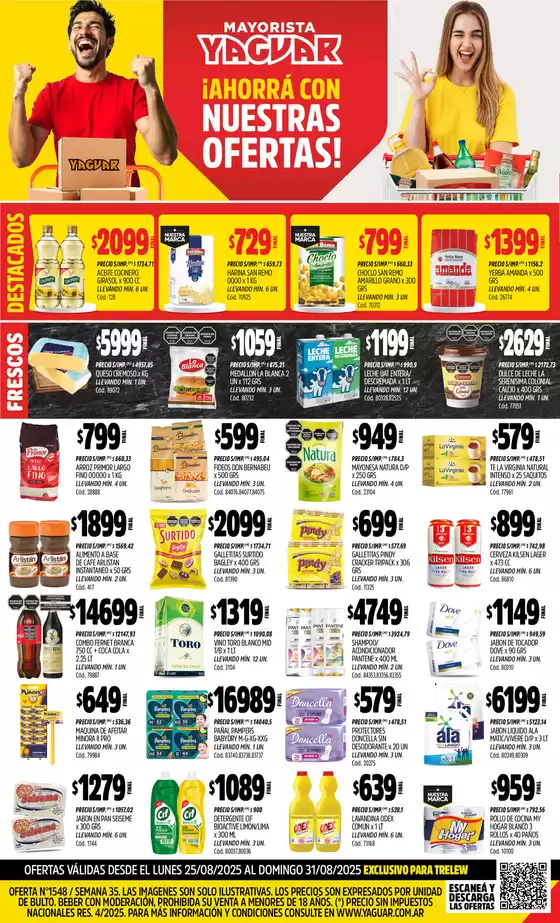 Catálogo Supermercados Yaguar | Ofertas principales para todos los clientes | 2025-09-01T00:00:00.000Z - 2025-09-06T00:00:00.000Z
