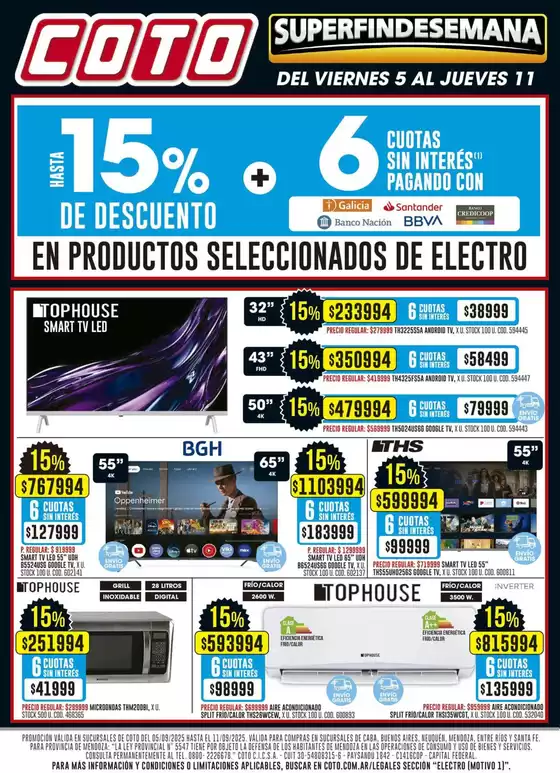 Catálogo Coto en Buenos Aires | Coto Afiche Electro Motivo | 2025-09-05T00:00:00.000Z - 2025-09-19T00:00:00.000Z