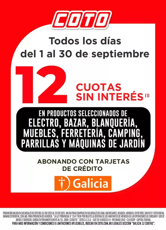 Catálogo Coto en Buenos Aires | Coto Afiche Web- Galicia | 2025-09-05T00:00:00.000Z - 2025-09-19T00:00:00.000Z