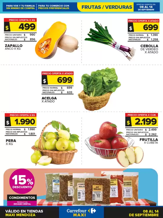 Frutas y Verduras 08 Septiembre
