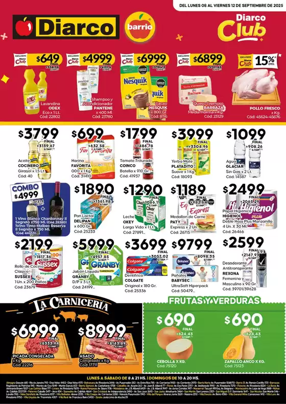 Catálogo Diarco en Buenos Aires | Ofertas Diarco Barrio | 2025-09-08T00:00:00.000Z - 2025-09-12T00:00:00.000Z
