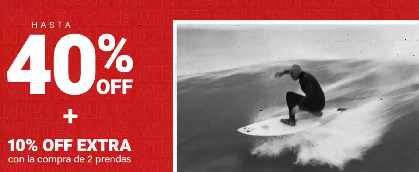 Hasta 40% off