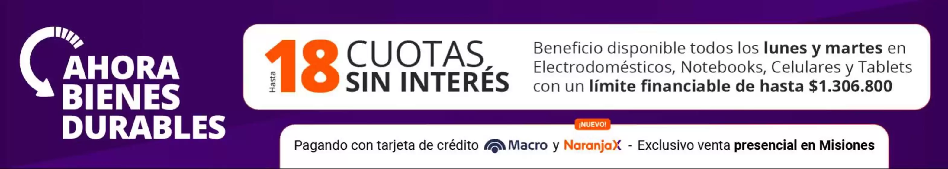 Catálogo Electro Misiones en Mendoza | 18 cuotas sin interes!! | 2025-09-10T00:00:00.000Z - 2025-09-26T00:00:00.000Z