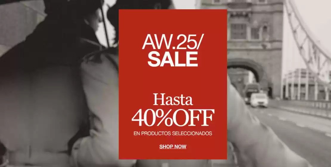 Hasta 40% off
