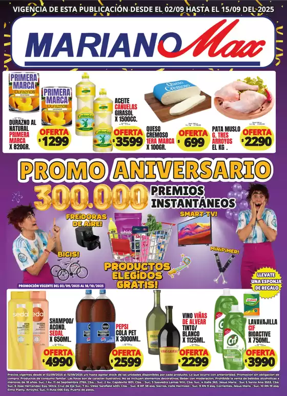 Catálogo Supermercados Mariano Max en Valentín Alsina | Descuentos y promociones | 2025-09-13T00:00:00.000Z - 2025-09-27T00:00:00.000Z