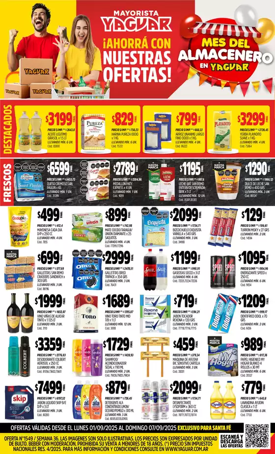 Catálogo Supermercados Yaguar en Quilmes | Grandes descuentos en productos seleccionados | 2025-09-08T00:00:00.000Z - 2025-09-13T00:00:00.000Z