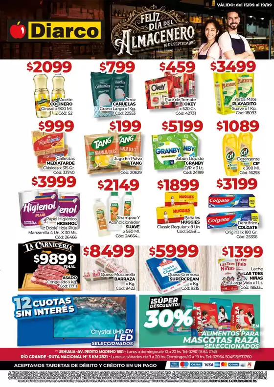 Catálogo Diarco | Diarco Ofertas Tdf | 2025-09-15T00:00:00.000Z - 2025-09-19T00:00:00.000Z