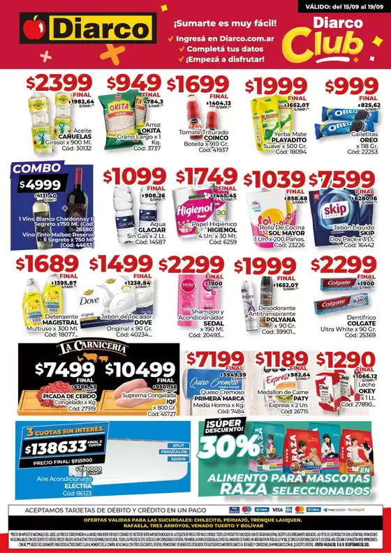 Catálogo Diarco | Diarco Ofertas Pueblo Interior | 2025-09-15T00:00:00.000Z - 2025-09-19T00:00:00.000Z