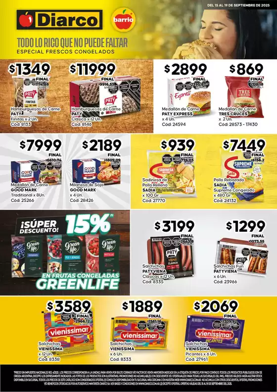 Catálogo Diarco | Ofertas principales para ahorradores | 2025-09-15T00:00:00.000Z - 2025-09-19T00:00:00.000Z