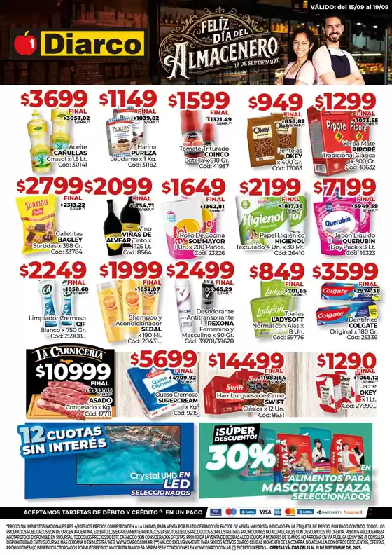 Catálogo Diarco | Diarco Ofertas Sur | 2025-09-15T00:00:00.000Z - 2025-09-19T00:00:00.000Z