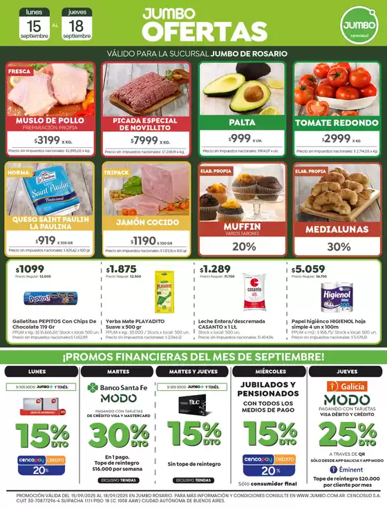 Catálogo Jumbo | Oferta | Rosario | 2025-09-15T00:00:00.000Z - 2025-09-18T00:00:00.000Z