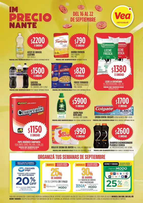 Catálogo Supermercados Vea en Yerba Buena (Tucumán) | Ofertas imPRECIOnante Cuyo | 2025-09-16T00:00:00.000Z - 2025-09-22T00:00:00.000Z