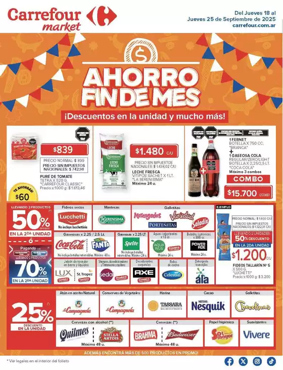 Catálogo Carrefour Market | Excelente oferta para todos los clientes | 2025-09-18T00:00:00.000Z - 2025-09-26T00:00:00.000Z