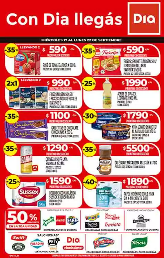 Catálogo Supermercados DIA | Ahorra ahora con nuestras ofertas | 2025-09-17T00:00:00.000Z - 2025-10-01T00:00:00.000Z