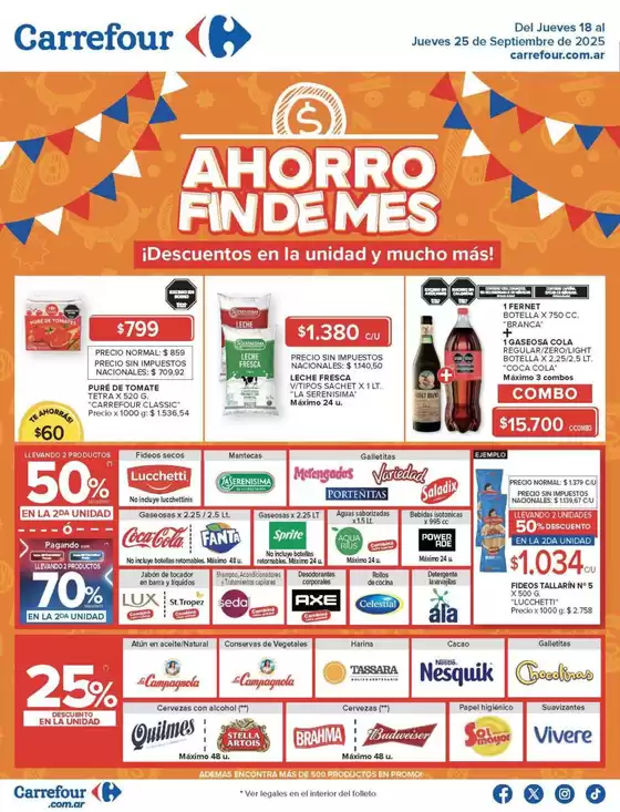 Catálogo Carrefour en Centenario | Ofertas principales y descuentos | 2025-09-18T00:00:00.000Z - 2025-09-26T00:00:00.000Z