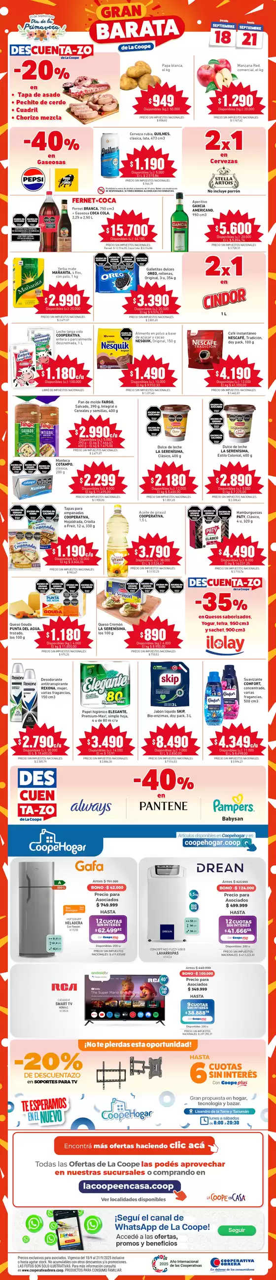 Catálogo Cooperativa Obrera en Jesús María (Córdoba) | Gran-Barata 18092025-SF | 2025-09-18T00:00:00.000Z - 2025-10-02T00:00:00.000Z