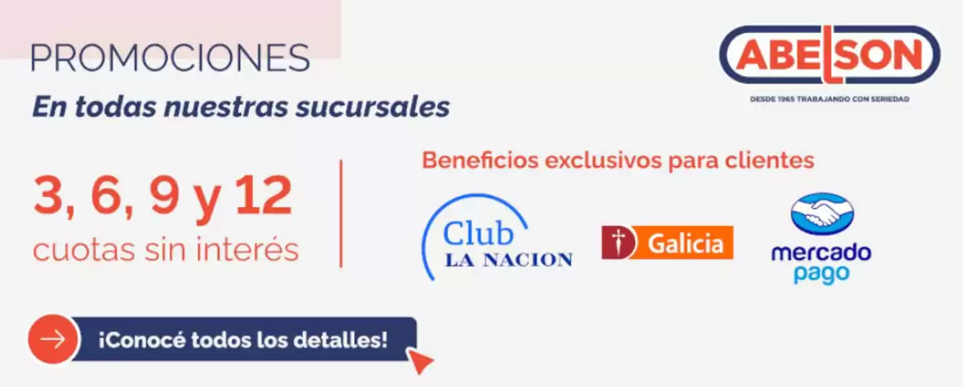 Catálogo Abelson en Guaymallén | Promoción! 3, 6, 9 y 12cuotas sin interes | 2025-09-18T00:00:00.000Z - 2025-09-30T00:00:00.000Z