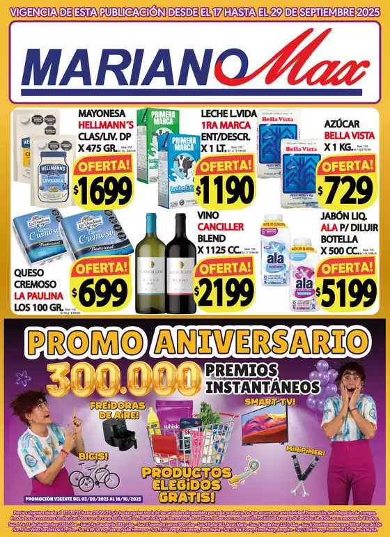 Catálogo Supermercados Mariano Max en Martínez | Nuevas ofertas para descubrir | 2025-09-19T00:00:00.000Z - 2025-10-03T00:00:00.000Z