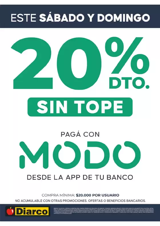 Diarco 20% Off Con Modo