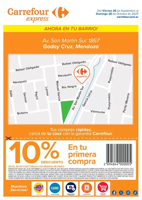 Express | Av. San Martin Sur 1867 Godoy Cruz, Mendoza.