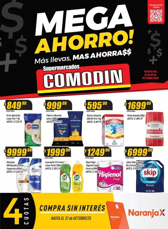 Catálogo Supermercados Comodin en Deán Funes | Promociones actuales | 2025-10-05T00:00:00.000Z - 2025-10-19T00:00:00.000Z