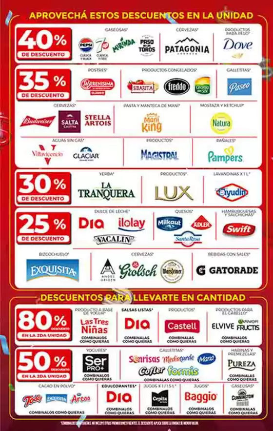Grandes descuentos en productos seleccionados