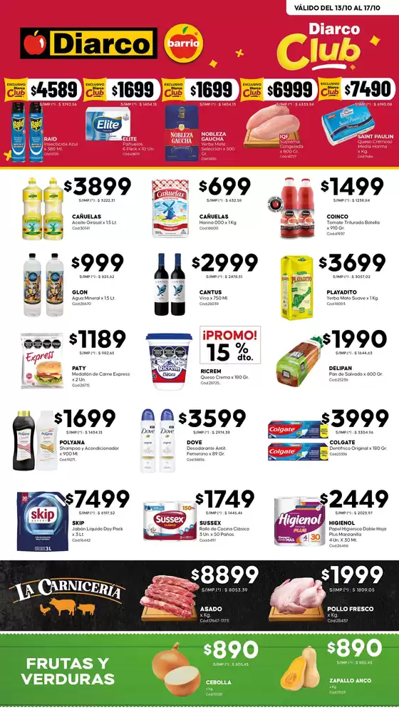 Catálogo Diarco | OFERTAS DIARCO BARRIO | 2025-10-13T00:00:00.000Z - 2025-10-17T00:00:00.000Z