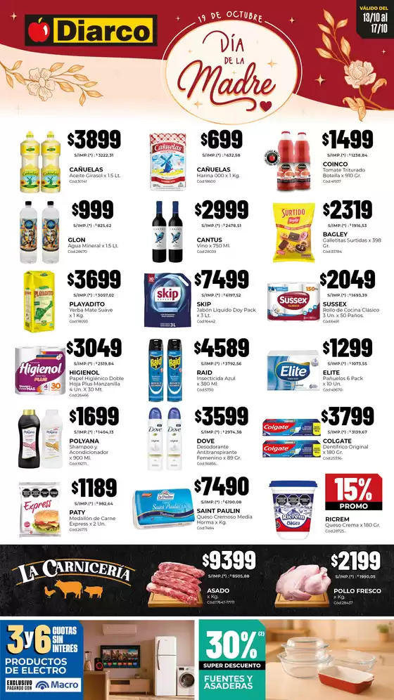 Catálogo Diarco | OFERTAS PUEBLO INTERIOR | 2025-10-13T00:00:00.000Z - 2025-10-17T00:00:00.000Z
