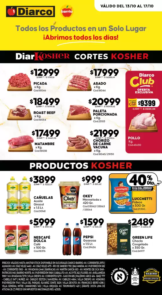 Catálogo Diarco | OFERTAS KOSHER | 2025-10-13T00:00:00.000Z - 2025-10-17T00:00:00.000Z