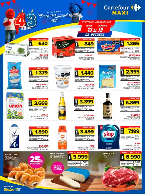 Catálogo Carrefour Maxi en Cosquín | OFERTAS SEMANALES | 2025-10-13T00:00:00.000Z - 2025-10-19T00:00:00.000Z