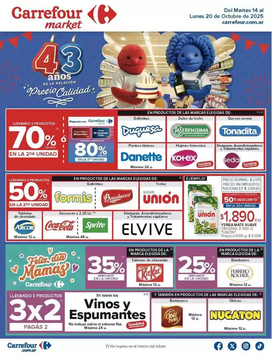 Catálogo Carrefour Market en San Cristóbal (Buenos Aires) | Carrefour Market 14 Octubre | 2025-10-14T00:00:00.000Z - 2025-10-21T00:00:00.000Z