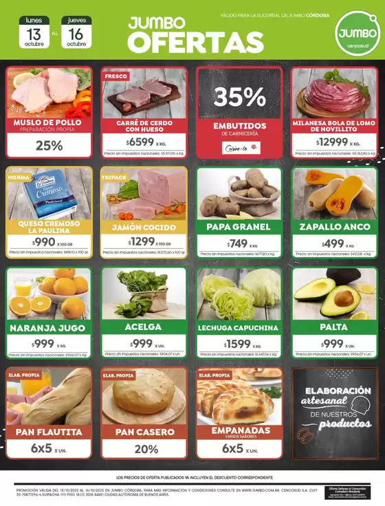 Catálogo Jumbo en Lomas de Zamora | Ofertas | Córdoba | 2025-10-13T00:00:00.000Z - 2025-10-16T00:00:00.000Z