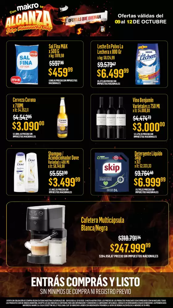 Ofertas que queman del 09/10 al 12/10
