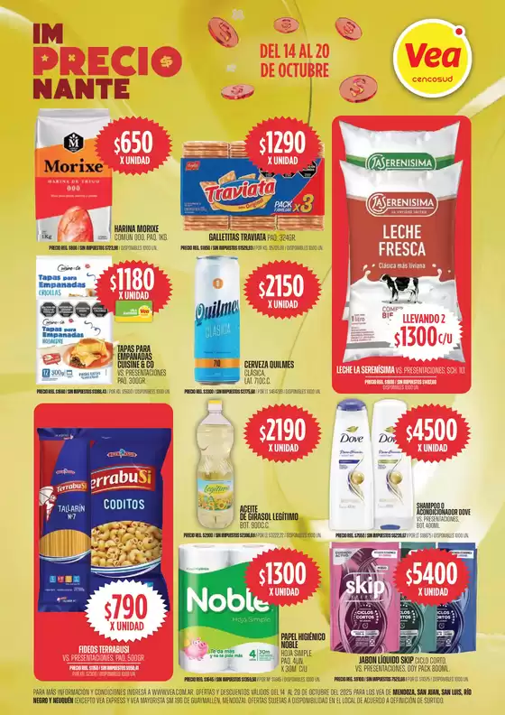 Catálogo Supermercados Vea | Oferta imPRECIOnante- Cuyo | 2025-10-14T00:00:00.000Z - 2025-10-20T00:00:00.000Z