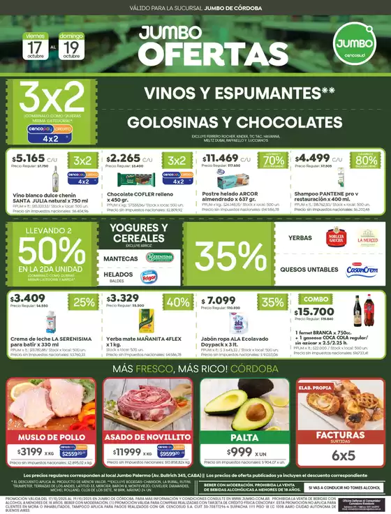 Catálogo Jumbo en Añelo | Ofertas | Córdoba | 2025-10-16T00:00:00.000Z - 2025-10-19T00:00:00.000Z