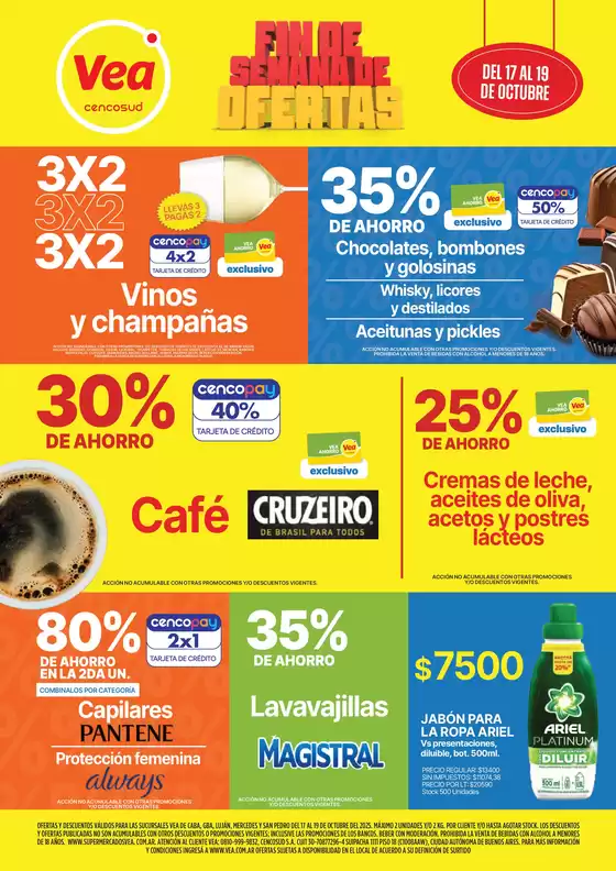 Catálogo Supermercados Vea | Nuestras mejores gangas | 2025-10-17T00:00:00.000Z - 2025-10-19T00:00:00.000Z
