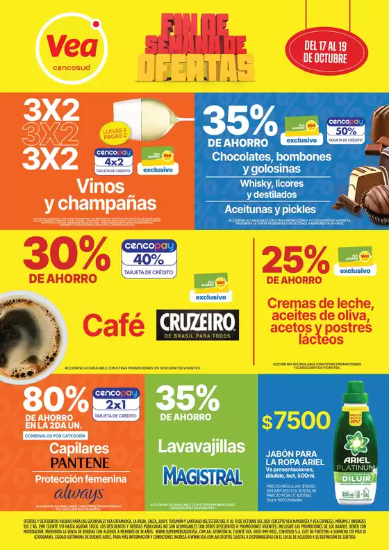Catálogo Supermercados Vea | Oferta fin de semana | 2025-10-17T00:00:00.000Z - 2025-10-19T00:00:00.000Z