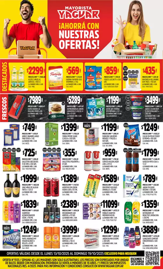 Catálogo Supermercados Yaguar | Ofertas principales para todos los clientes | 2025-10-20T00:00:00.000Z - 2025-11-03T00:00:00.000Z