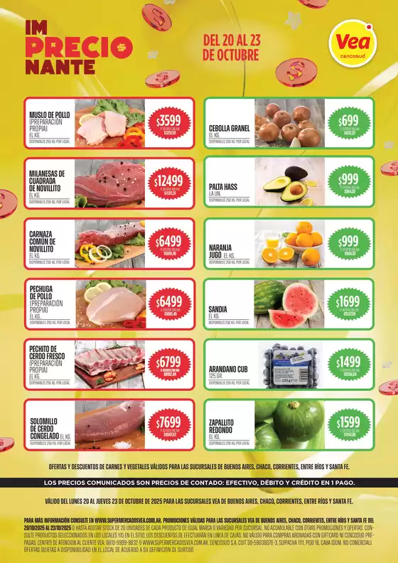 Catálogo Supermercados Vea en Martínez | Oferta Semanal BsAs Nea | 2025-10-20T00:00:00.000Z - 2025-10-23T00:00:00.000Z
