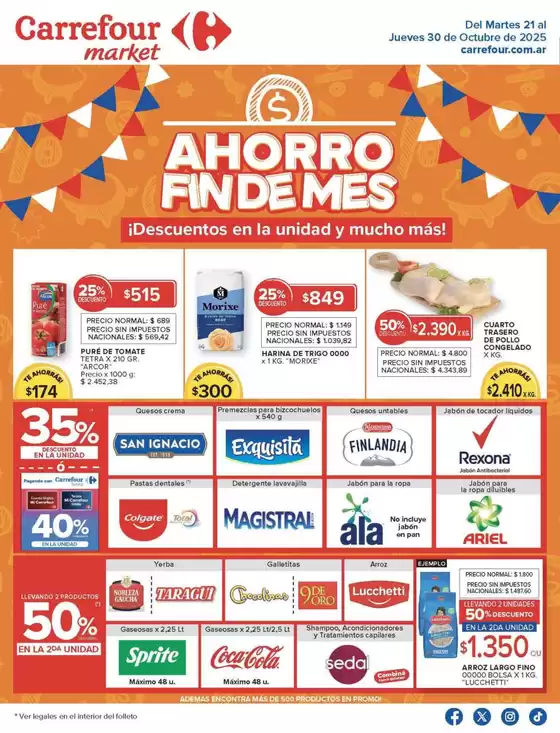 Catálogo Carrefour Market | Carrefour Market 21 Octubre | 2025-10-21T00:00:00.000Z - 2025-10-31T00:00:00.000Z