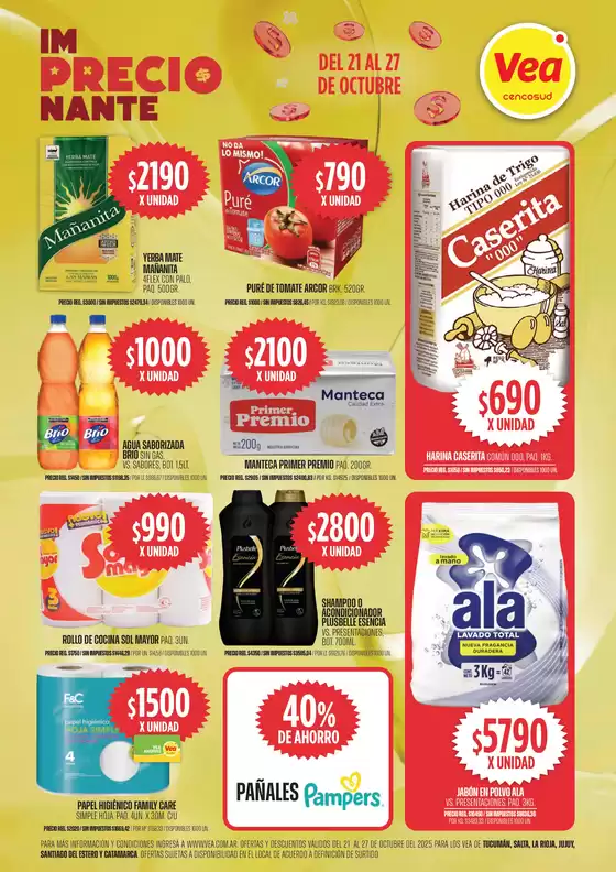Catálogo Supermercados Vea | Oferta imPRECIOnante | 2025-10-21T00:00:00.000Z - 2025-10-27T00:00:00.000Z