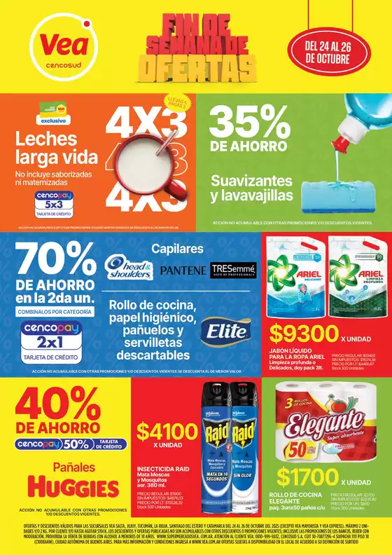 Catálogo Supermercados Vea en Moreno | Gran variedad de ofertas | 2025-10-24T00:00:00.000Z - 2025-10-26T00:00:00.000Z