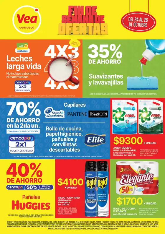 Catálogo Supermercados Vea en Moreno | Oferta fin de semana | 2025-10-24T00:00:00.000Z - 2025-10-26T00:00:00.000Z