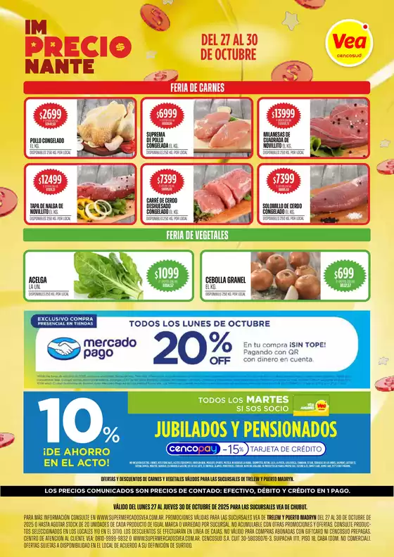 Catálogo Supermercados Vea | Semanal de Chubut | 2025-10-27T00:00:00.000Z - 2025-10-30T00:00:00.000Z