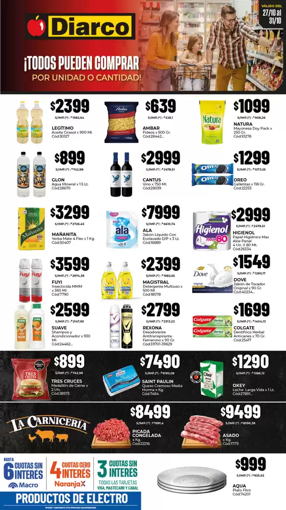 Catálogo Diarco | OFERTAS PUEBLO INTERIOR | 2025-10-27T00:00:00.000Z - 2025-10-31T00:00:00.000Z