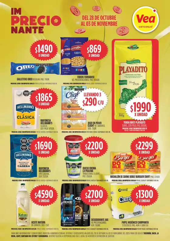 Catálogo Supermercados Vea en Esperanza | Oferta imPRECIOnante | 2025-10-28T00:00:00.000Z - 2025-11-03T00:00:00.000Z