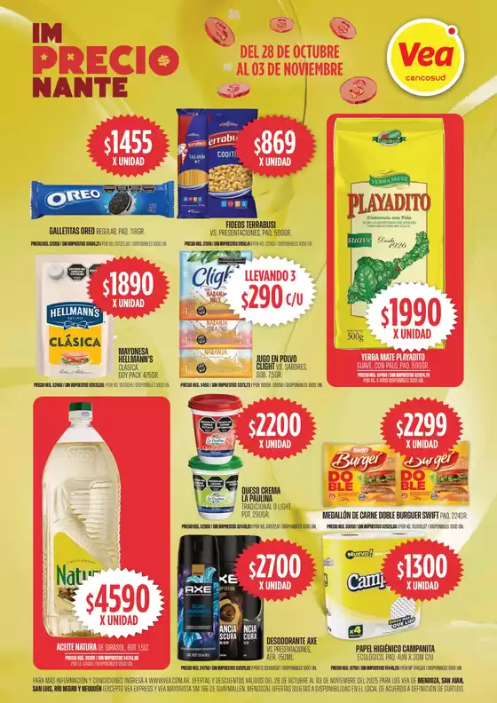 Catálogo Supermercados Vea en Recoleta | Excelente oferta para cazadores de gangas | 2025-10-28T00:00:00.000Z - 2025-11-03T00:00:00.000Z