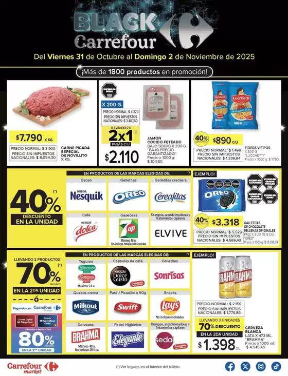 Catálogo Carrefour Market en Morón | Carrefour Market 31 Octubre | 2025-10-31T00:00:00.000Z - 2025-11-03T00:00:00.000Z