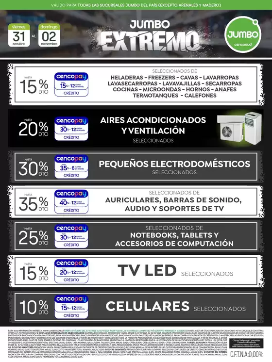 Catálogo Jumbo en Morón | Oferta | Electro y Hogar | 2025-10-31T00:00:00.000Z - 2025-11-02T00:00:00.000Z